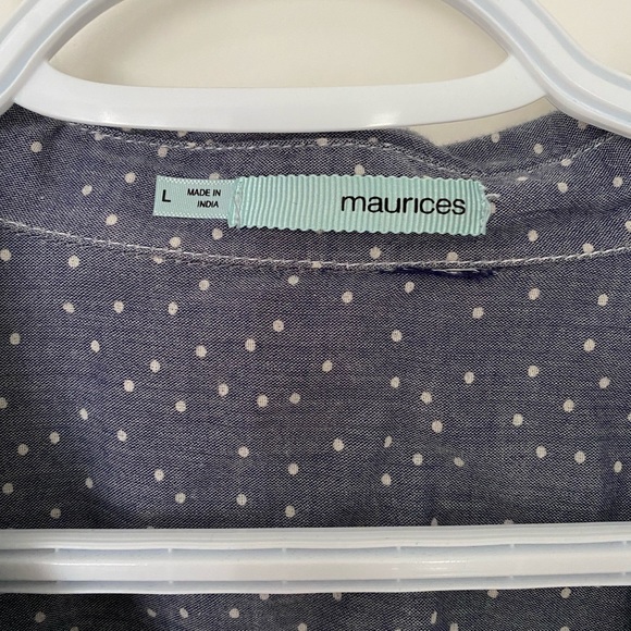 Polka-dot chambray shirt - Picture 2 of 4